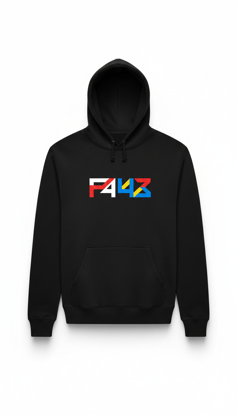 Onyx Black Typographic Hoodie