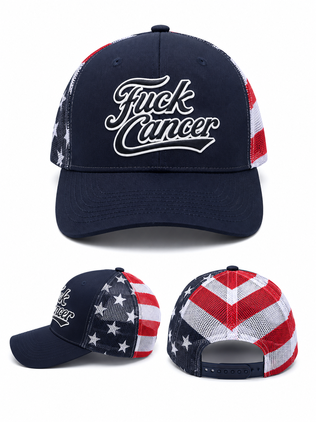 Midnight Patriot “Fuck Cancer” Trucker Hat