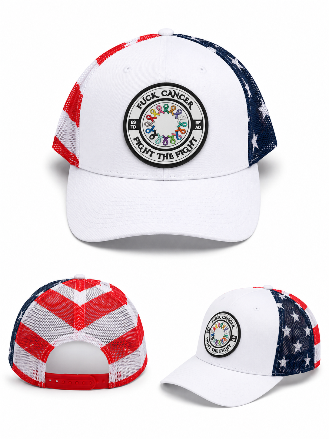 USA Unity Ribbon Trucker Hat