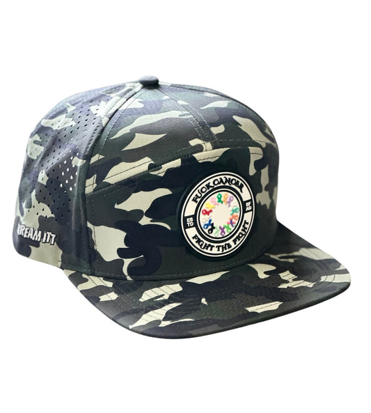 Fuck Cancer, Fight the Fight Waterproof Vented Snapback Hat - Select for more options