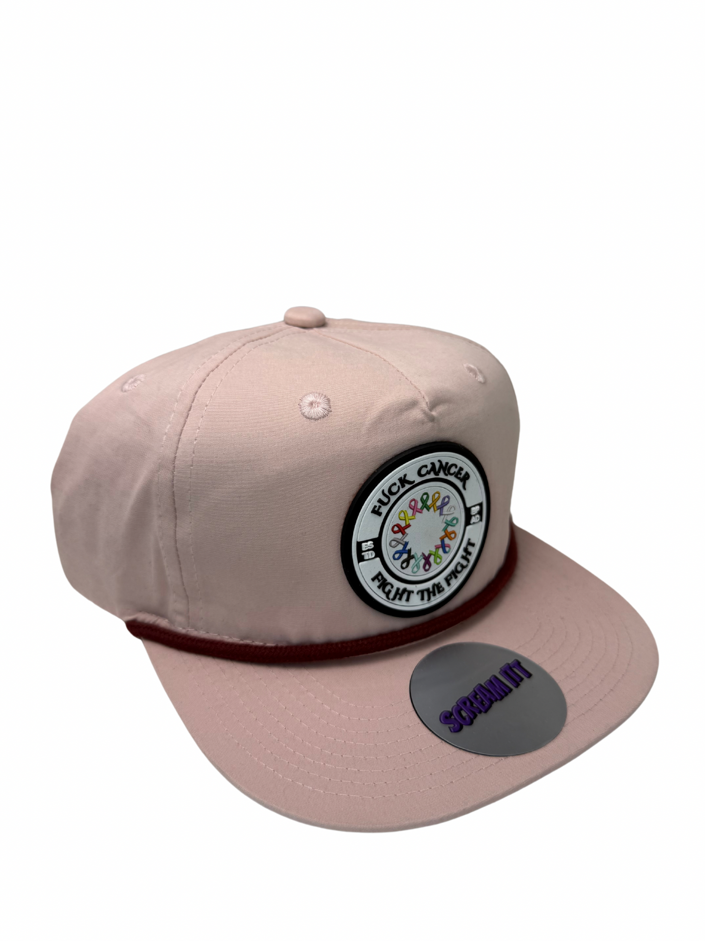 Fuck Cancer, Fight the Fight Retro Rope Hat - Select for more color options