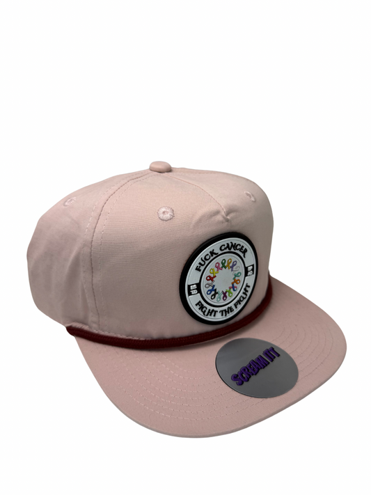 Fuck Cancer, Fight the Fight Retro Rope Hat - Select for more color options