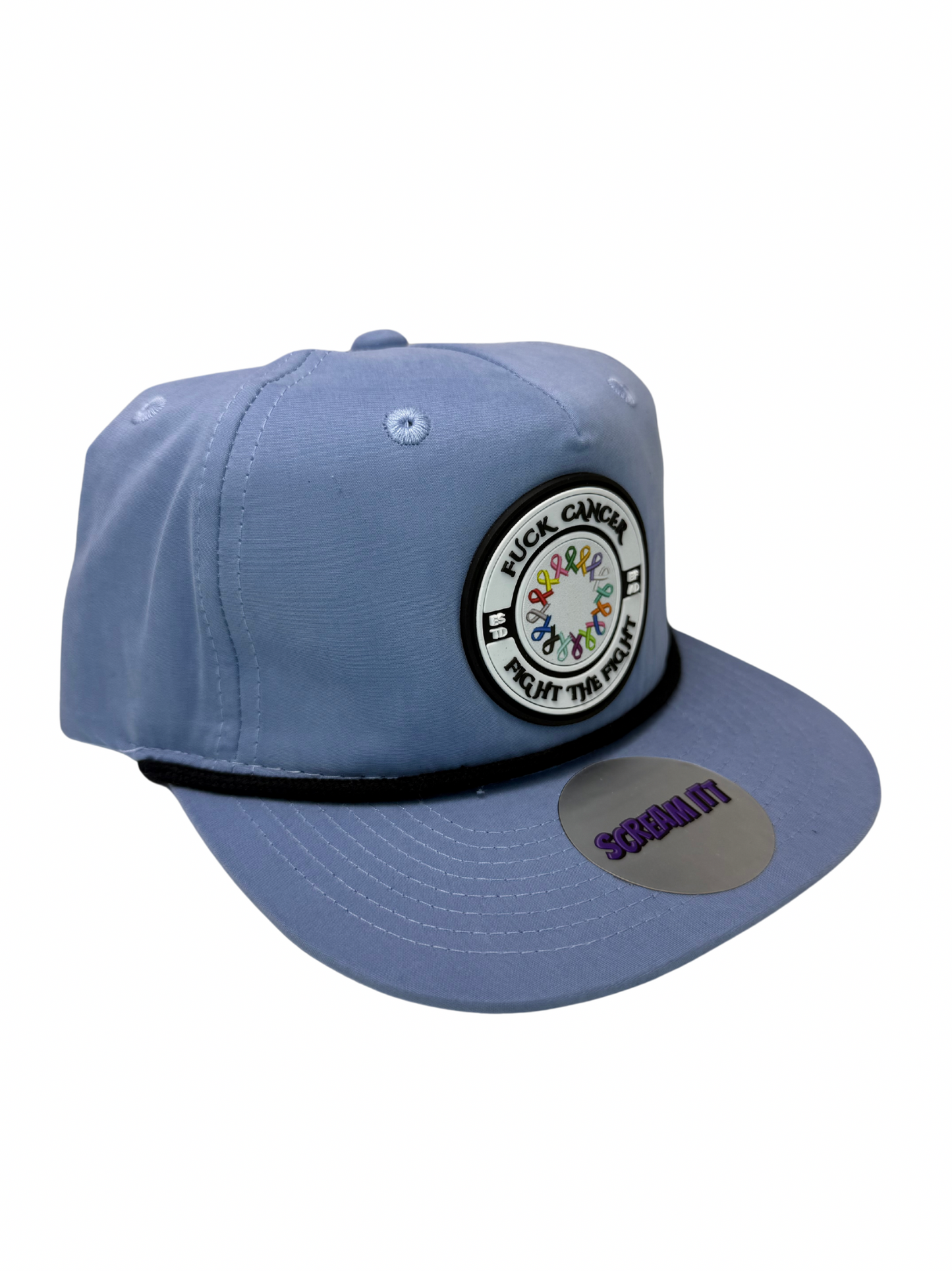 Fuck Cancer, Fight the Fight Retro Rope Hat - Select for more color options
