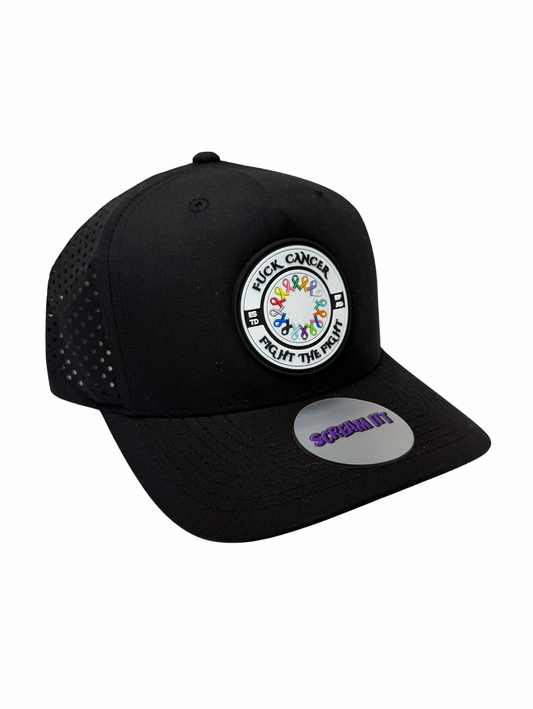 Fuck Cancer, Fight the Fight Perforated Adjustable Hat - Select for more color options