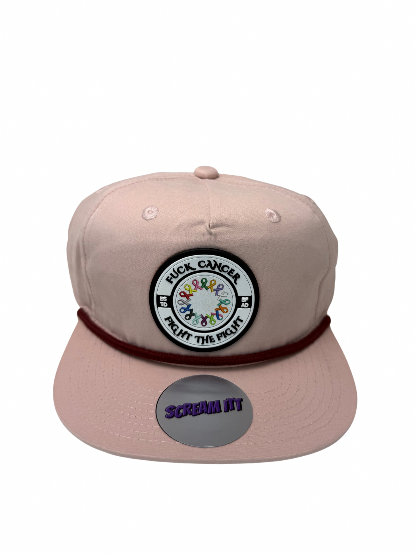Fuck Cancer, Fight the Fight Retro Rope Hat - Select for more color options