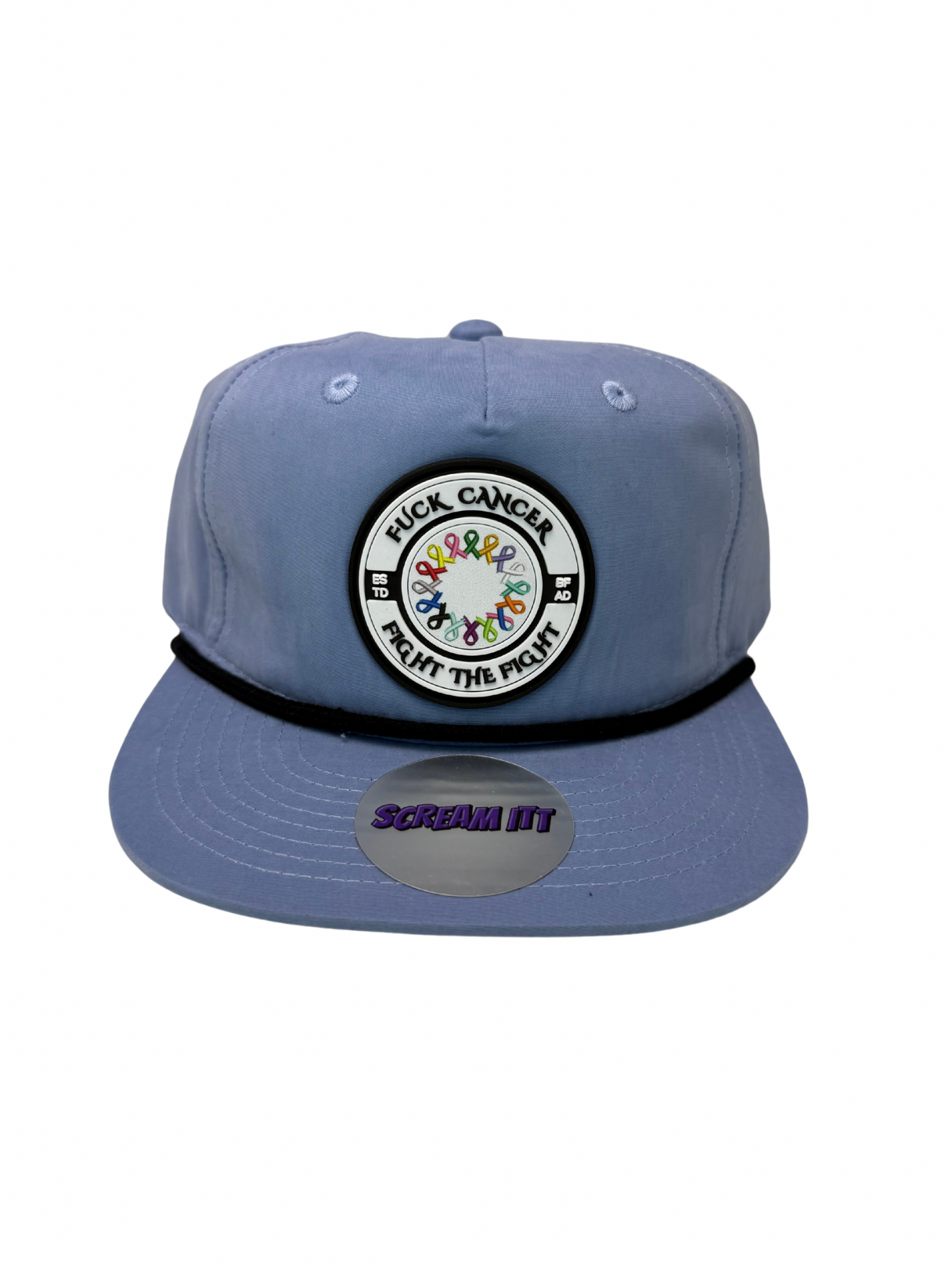 Fuck Cancer, Fight the Fight Retro Rope Hat - Select for more color options