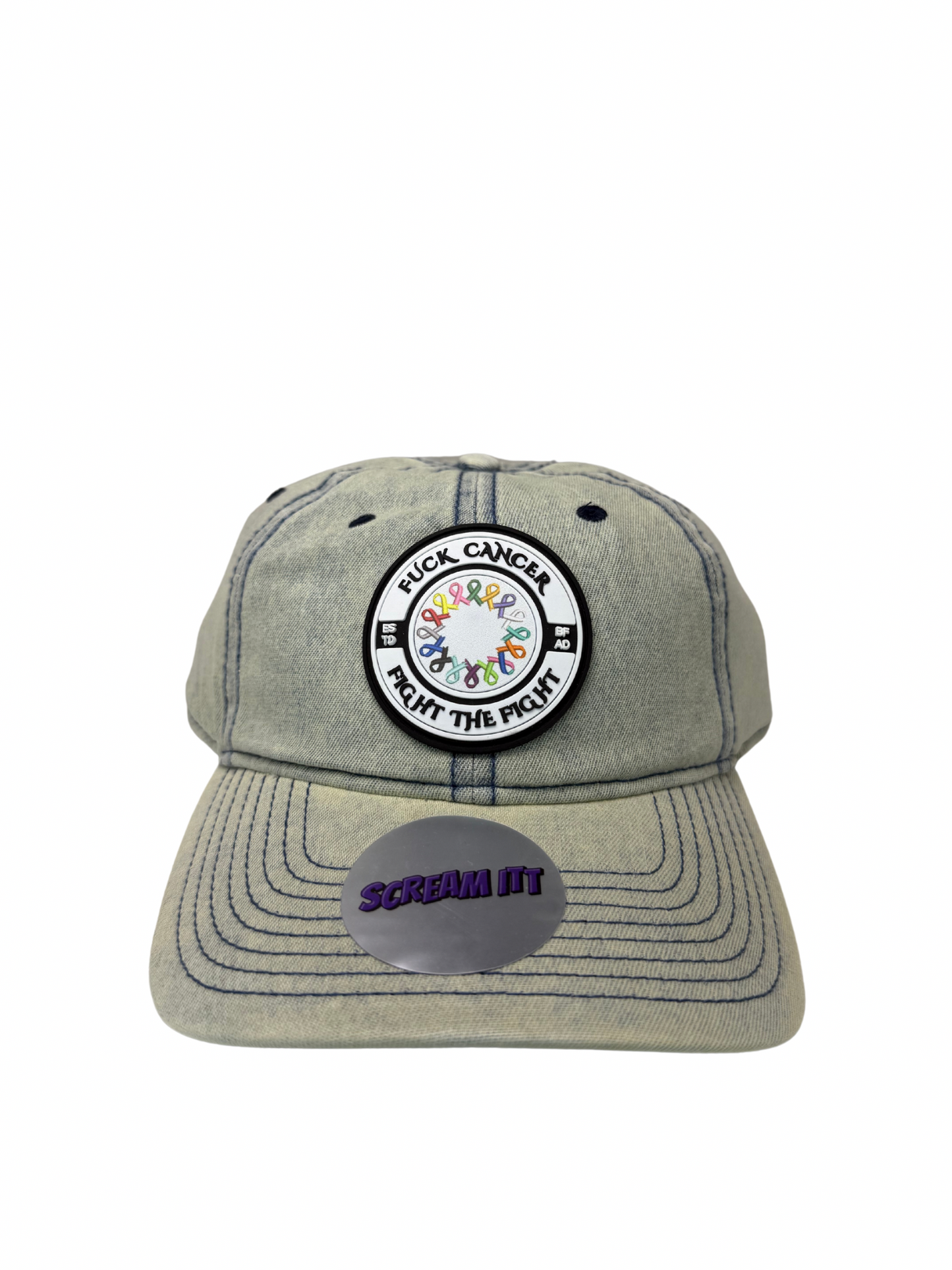 Fuck Cancer, Fight the Fight Relaxed Fit Hat - Select for more color options
