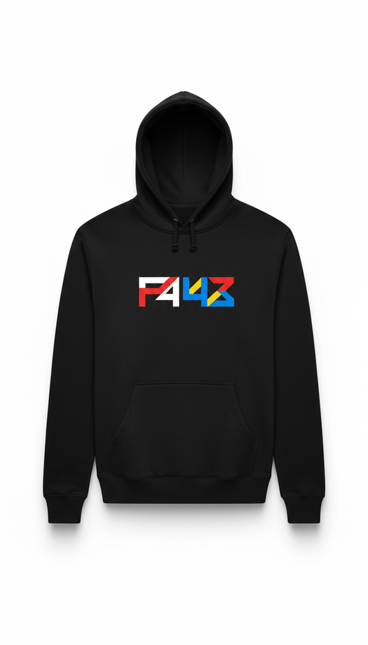 Onyx Black Typographic Hoodie