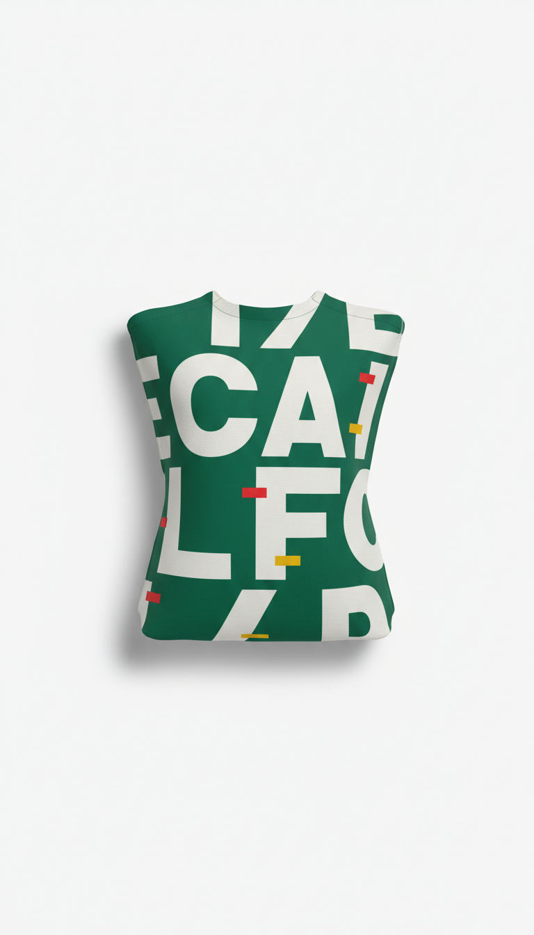 Fresh grass tote bag with block type graphic