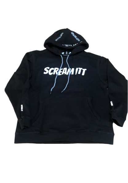 Premium Embroidered & Chenille Scream Itt | Fuck Cancer, Fight the Fight Pullover Hoodie