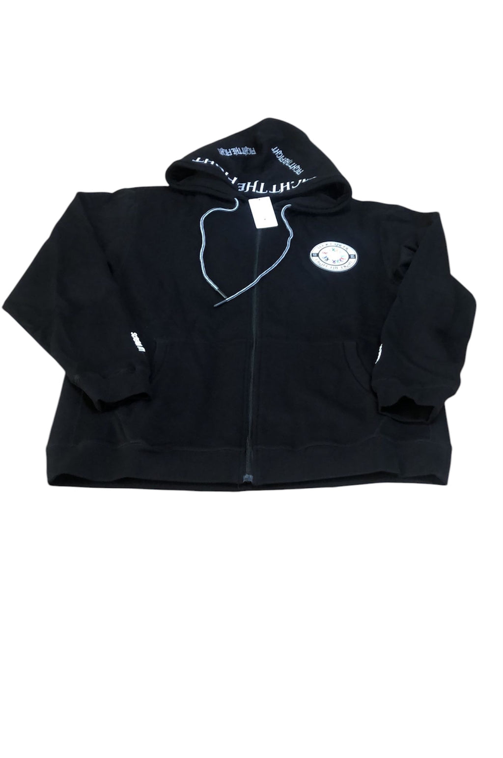 Premium Embroidered Fuck Cancer, Fight the Fight Zipper Hoodie