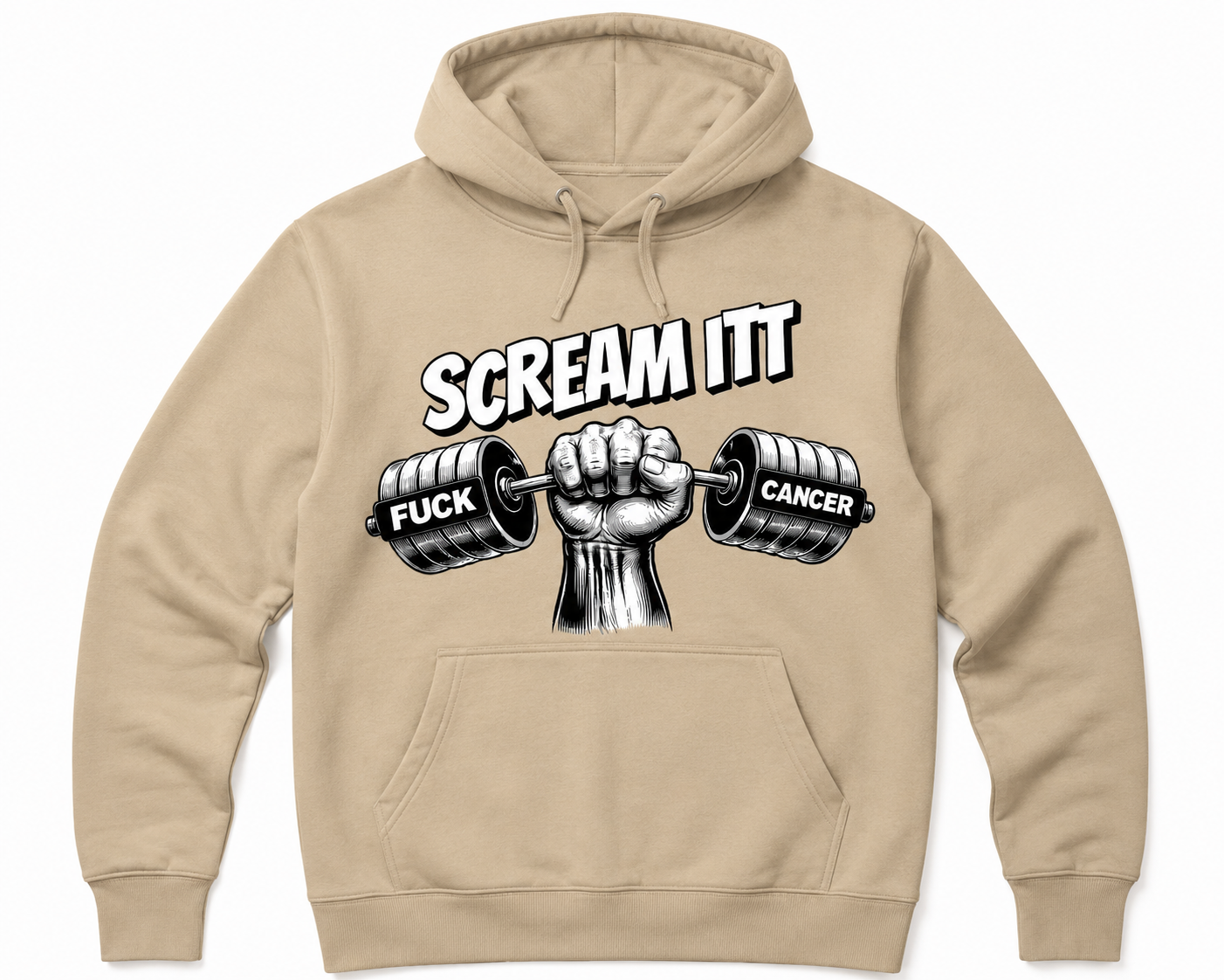 Barbell fuck cancer hoodie