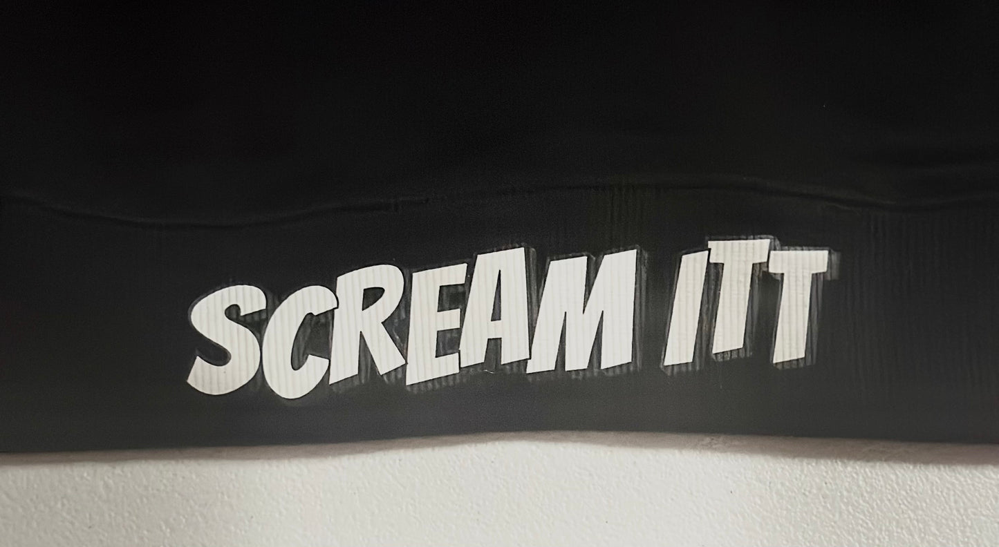 Premium Embroidered & Chenille Scream Itt | Fuck Cancer, Fight the Fight Pullover Hoodie
