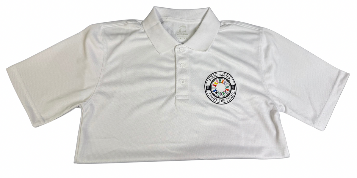 Fuck Cancer, Fight the Fight Short Sleeve Polo Shirt