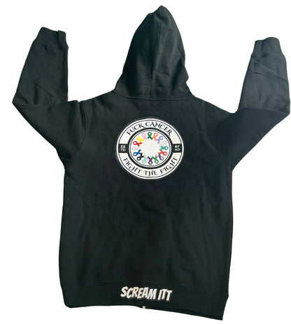 Scream Itt | Fuck Cancer, Fight the Fight Zipper Hoodie - Select for more options