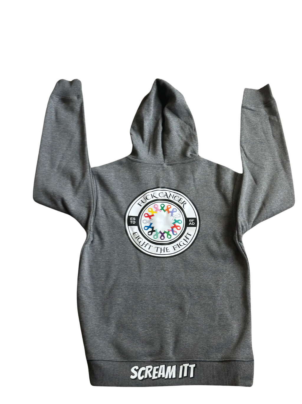 Scream Itt | Fuck Cancer, Fight the Fight Zipper Hoodie - Select for more options