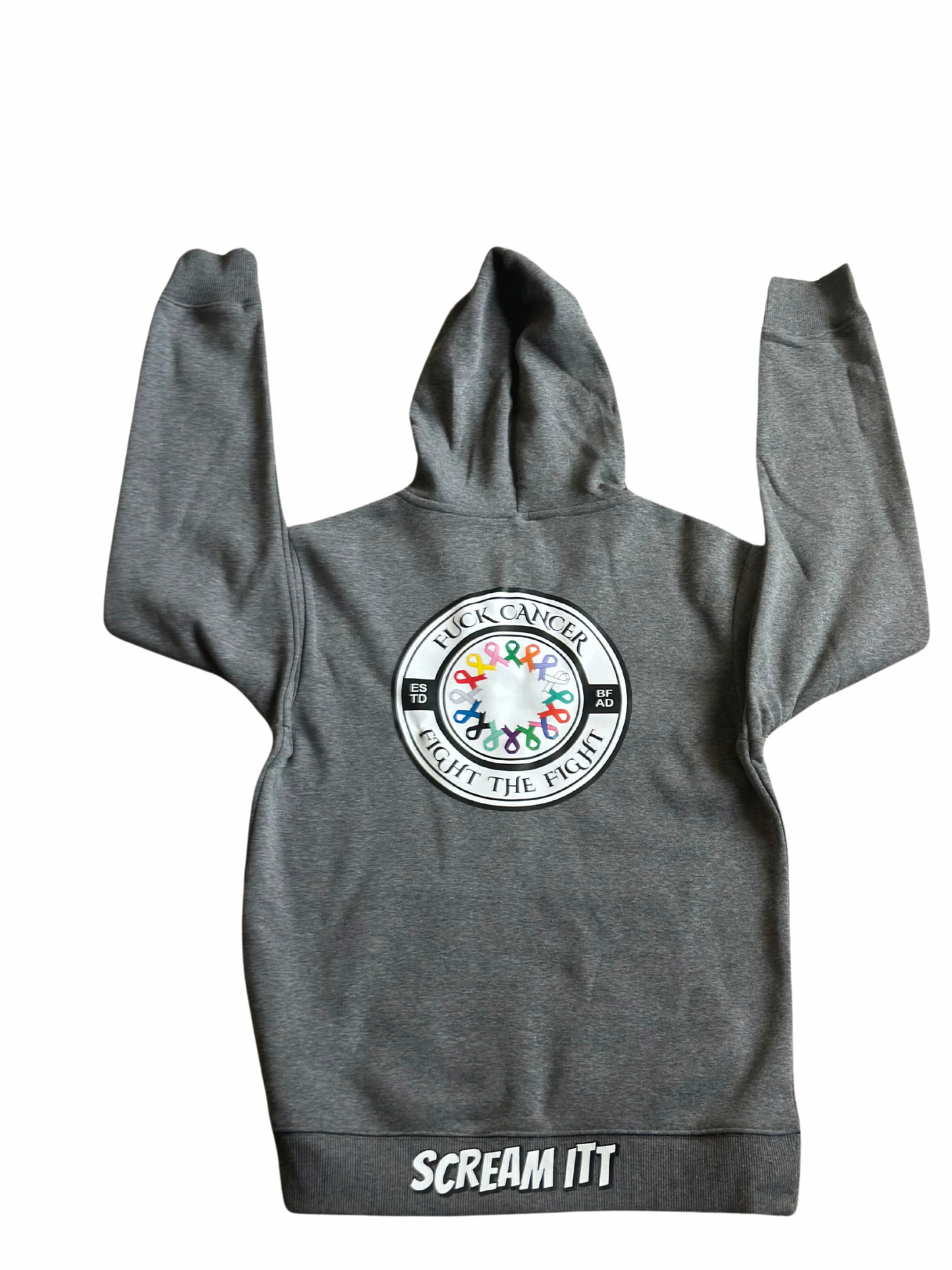 Scream Itt | Fuck Cancer, Fight the Fight Zipper Hoodie - Select for more options