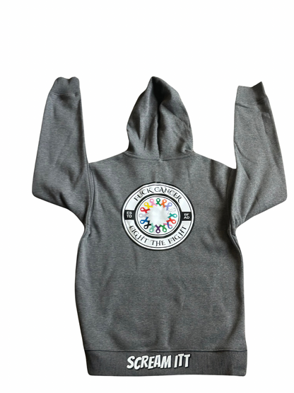 Scream Itt | Fuck Cancer, Fight the Fight Zipper Hoodie - Select for more options