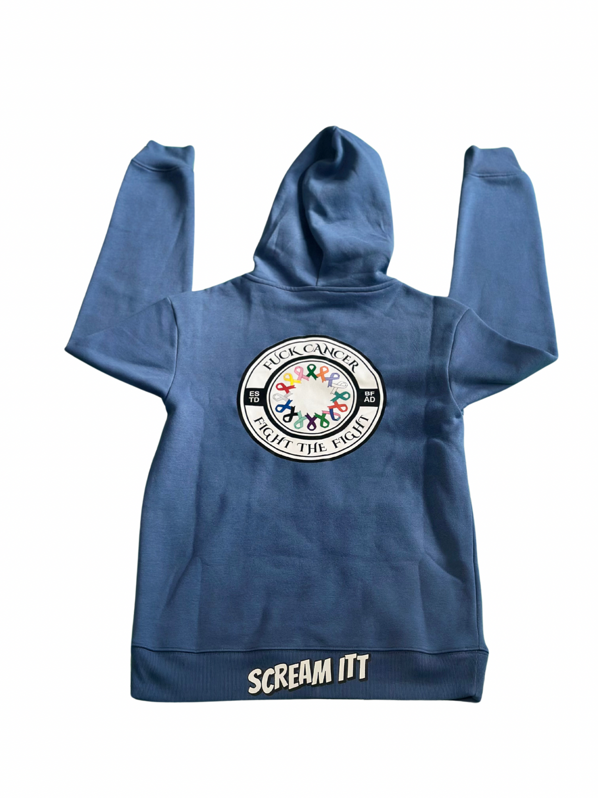 Scream Itt | Fuck Cancer, Fight the Fight Zipper Hoodie - Select for more options