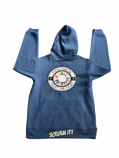 Scream Itt | Fuck Cancer, Fight the Fight Zipper Hoodie - Select for more options
