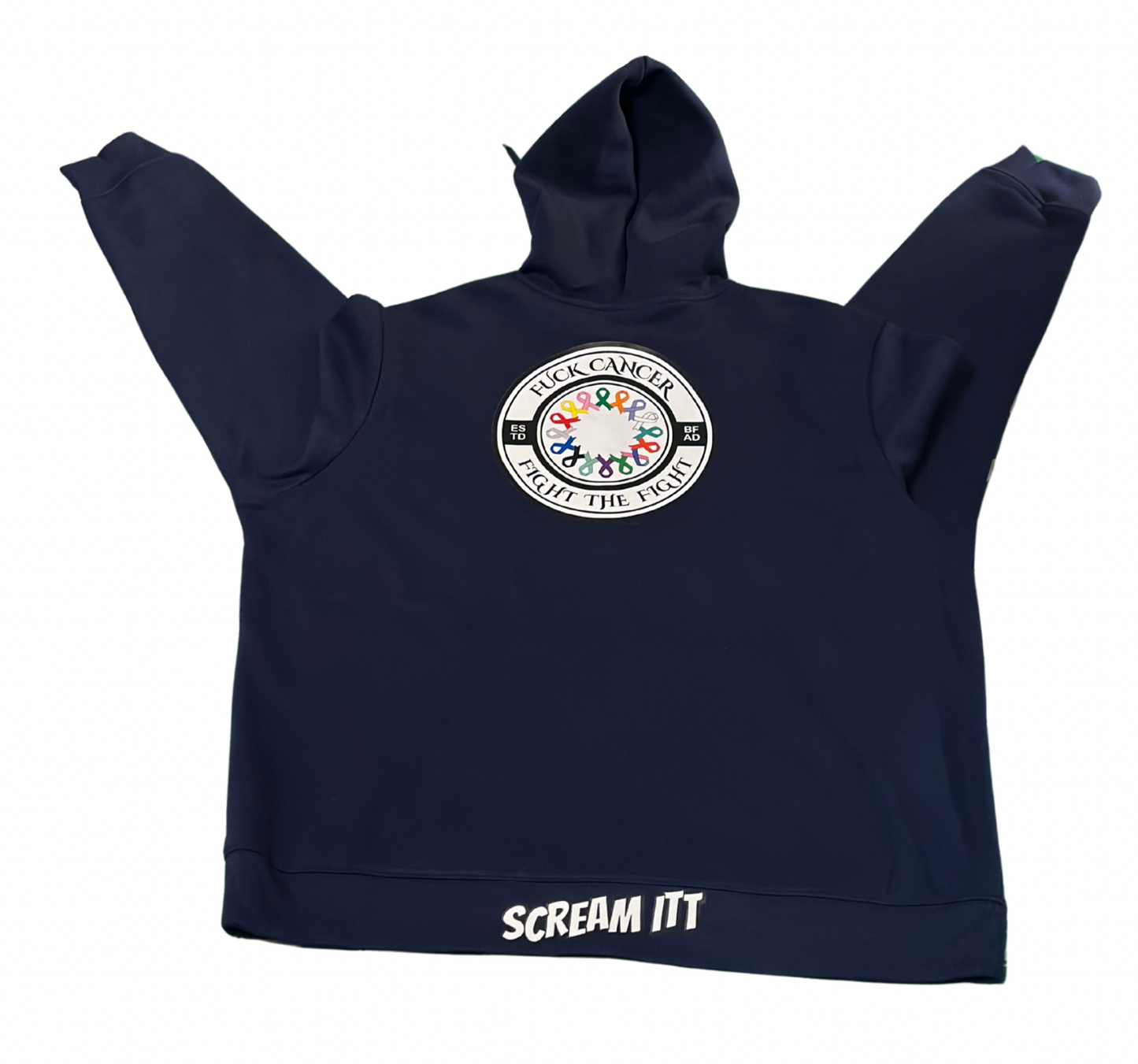 Scream Itt | Fuck Cancer, Fight the Fight Zipper Hoodie - Select for more options