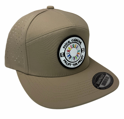 Fuck Cancer, Fight the Fight Adjustable Perforated Tear-Shaped Vents Snapback Hats - Select for more color options