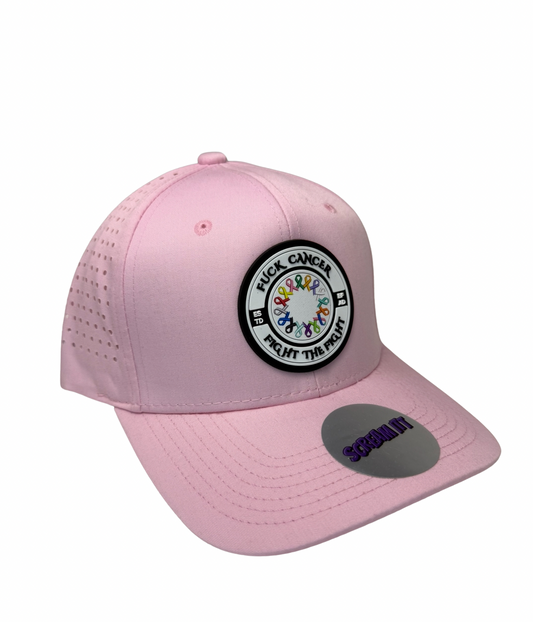 Fuck Cancer, Fight the Fight Perforated Adjustable Hat - Select for more color options