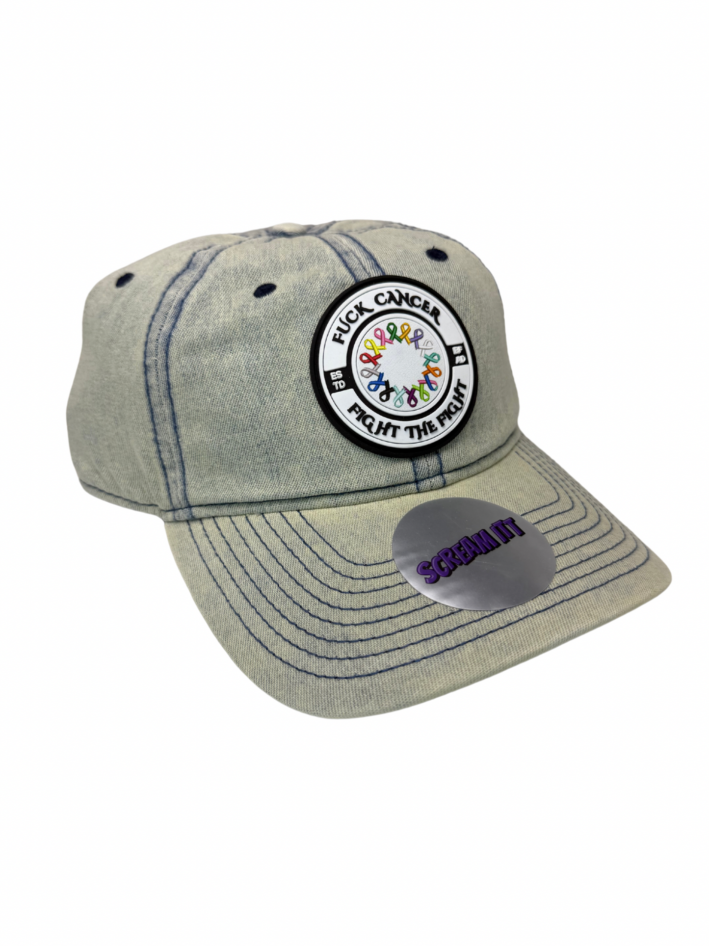 Fuck Cancer, Fight the Fight Relaxed Fit Hat - Select for more color options