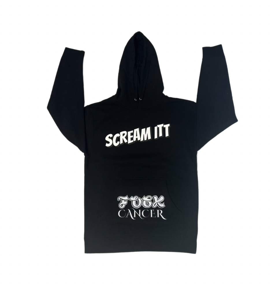 Scream Itt, Fuck Cancer Pullover Hoodie