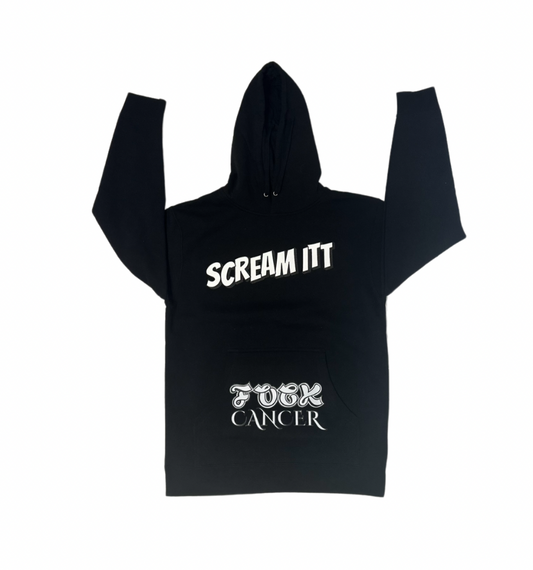 Scream Itt, Fuck Cancer Pullover Hoodie