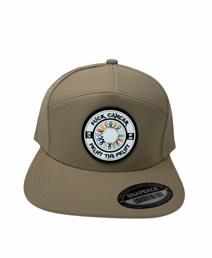 Fuck Cancer, Fight the Fight Adjustable Perforated Tear-Shaped Vents Snapback Hats - Select for more color options