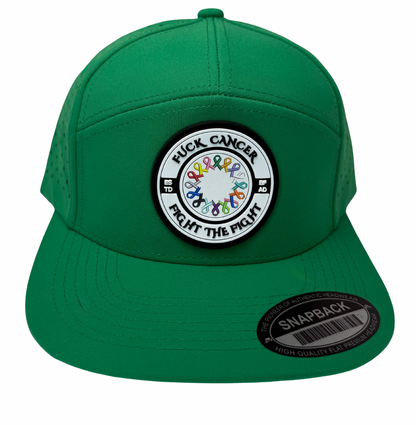 Fuck Cancer, Fight the Fight Adjustable Perforated Tear-Shaped Vents Snapback Hats - Select for more color options