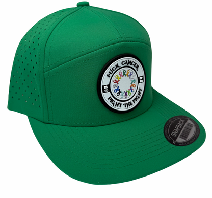 Fuck Cancer, Fight the Fight Adjustable Perforated Tear-Shaped Vents Snapback Hats - Select for more color options