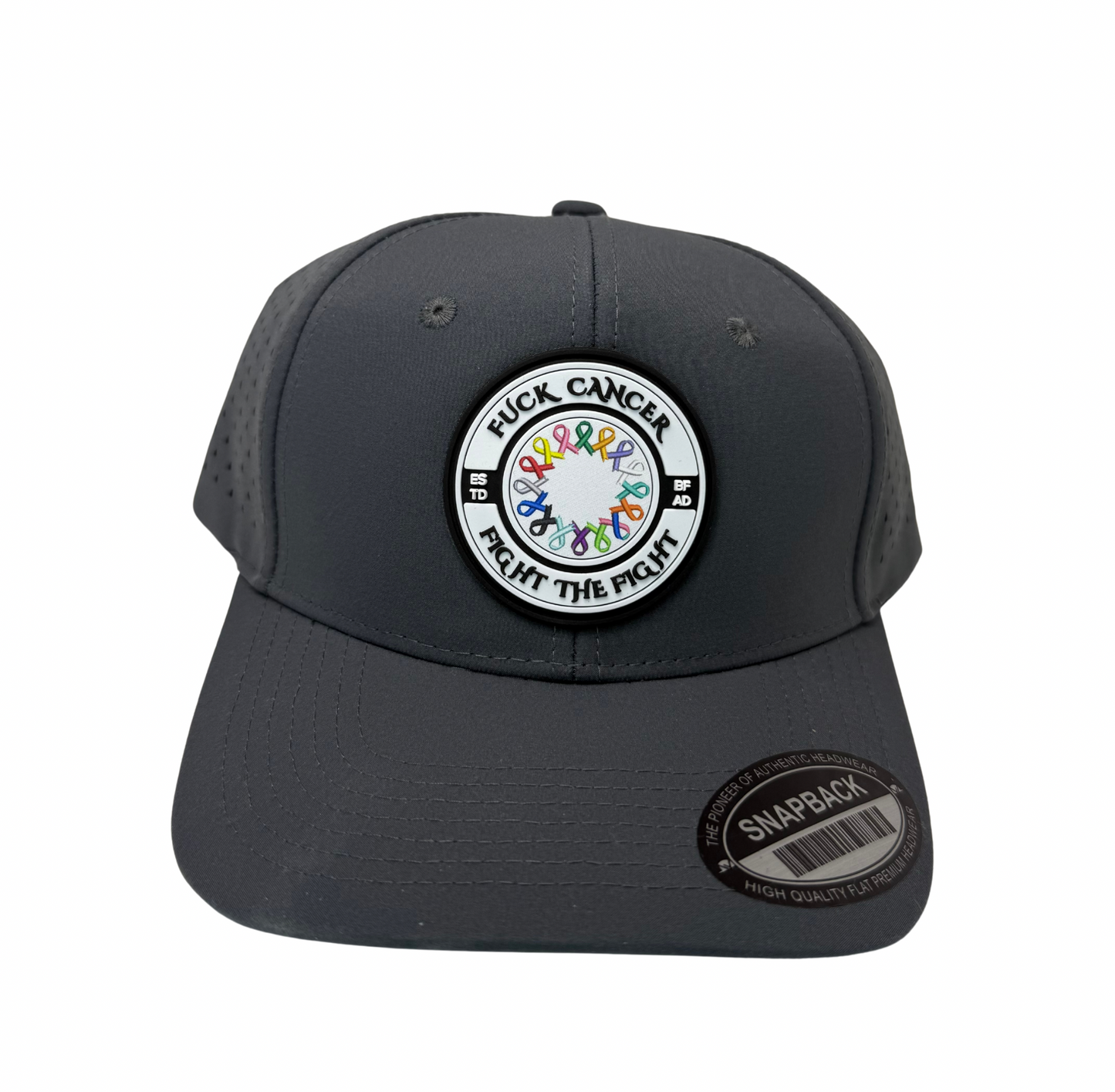 Fuck Cancer, Fight the Fight Perforated Adjustable Hat - Select for more color options
