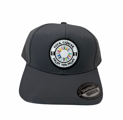 Fuck Cancer, Fight the Fight Perforated Adjustable Hat - Select for more color options