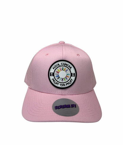 Fuck Cancer, Fight the Fight Perforated Adjustable Hat - Select for more color options