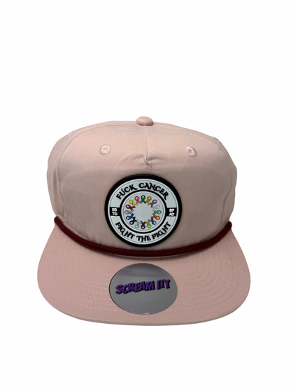Fuck Cancer, Fight the Fight Retro Rope Hat - Select for more color options